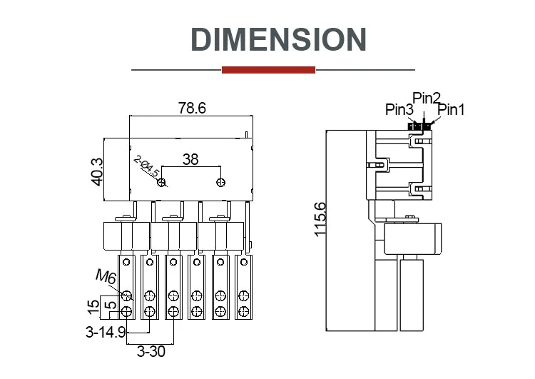 120A Latching Relay Three Phase On-Off Control Switch for Load Control
