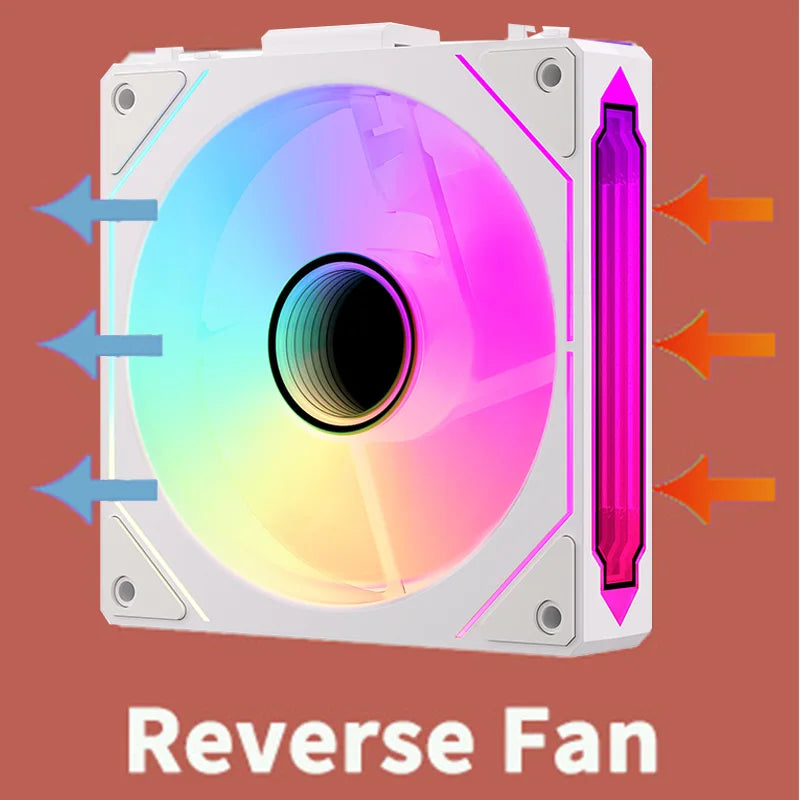 Coolcirc ARGB Infinity Mirror PC Case Fan - 3-Pack 120mm Free Wire-Splicing Cooling Fan with PWM Silent Fan for Computer Case