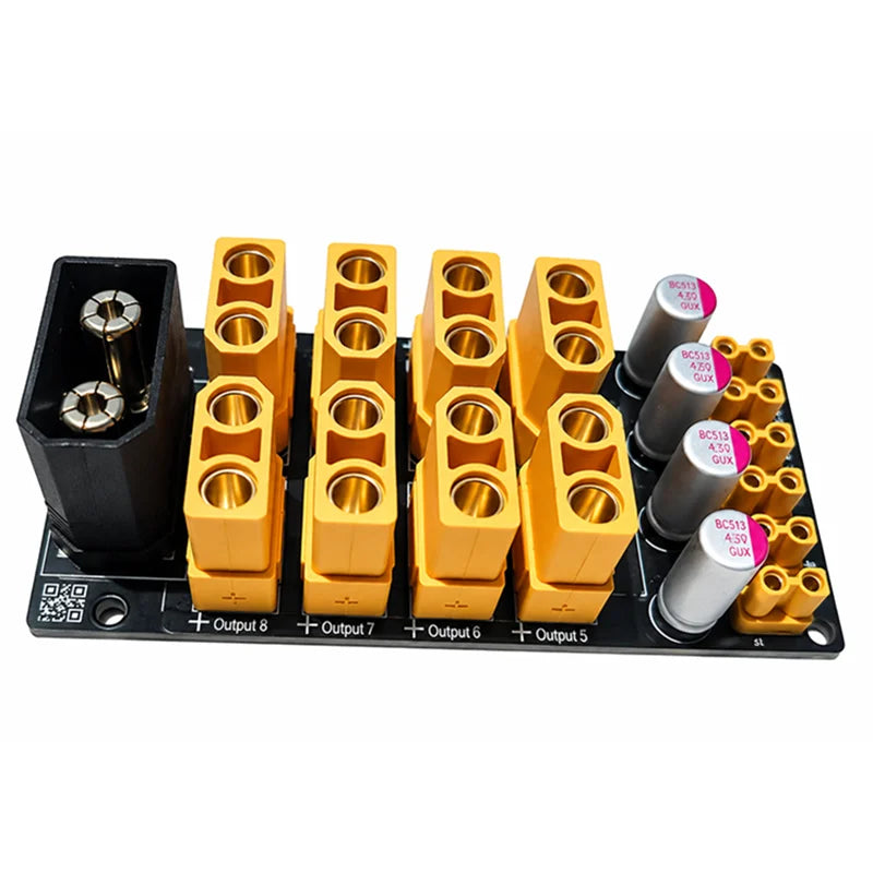 1PCS High Current QS8M Power Distribution Board Anti Interference Centralized Load Supply XT90 XT30 Multi Output PDB Module