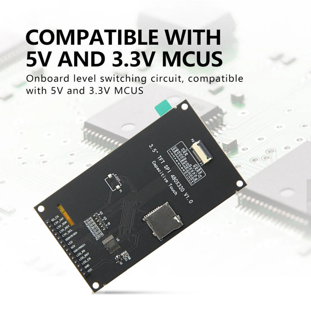 3.5 Inch IPS LCD Module TFT SPI Capacitive Touchscreen Display 3.5" 480x320 ST7796 Screen for Mega2560/C51/STM32/ESP32/Arduino