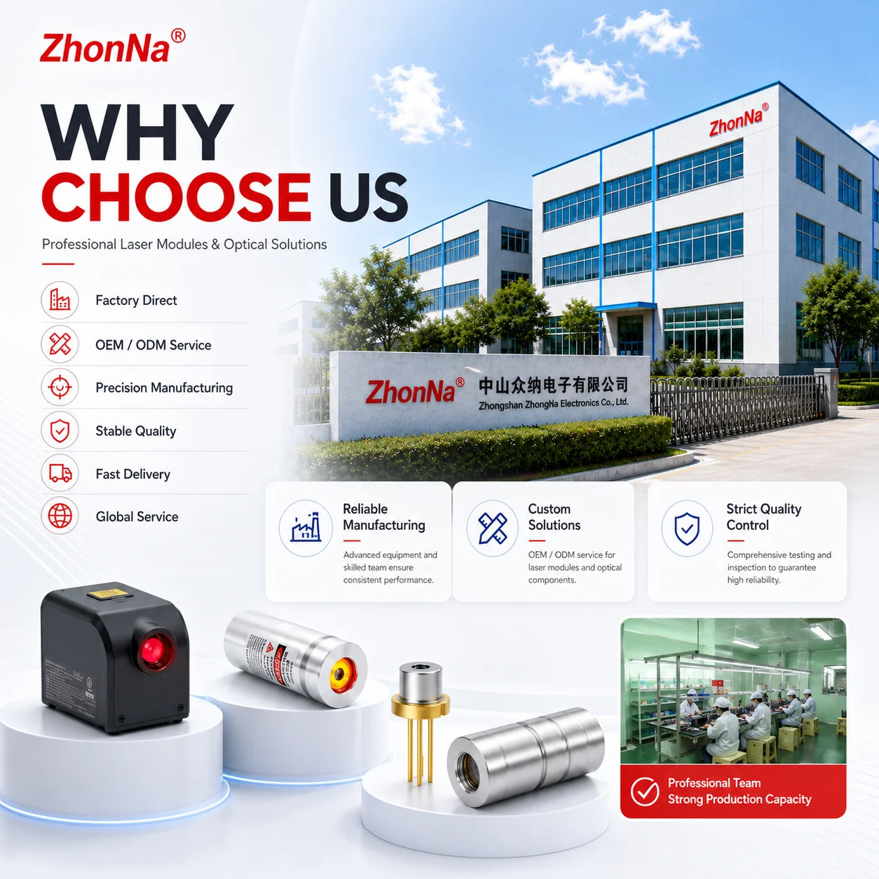 ZN-LDB-005-X 450nm 3500mW Blue Laser Module TO-9 9mm Diode Light Source for DIY Optical Sensor Projects