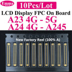 10pcs Connector FPC LCD Screen Motherboard For Samsung A15 A55 A35 A25 A05 A54 A34 A24 A14 A04  Display FPC On Board  78pin