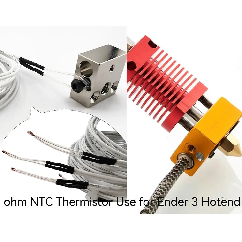 Thermistor NTC 3950 100K ohm Temperature Sensor Cable for Ender 3/Ender 3 Pro/Ender 3 Max Upgraded Heater Block 3D Printer Parts