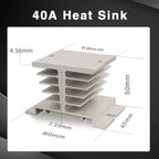 10A SSR 25A Solid State Relay 40A Output 3-32VDC 24-480VAC 220V Single Phase DC TO AC 40A Relay SSR HeatSink SSR 40DA