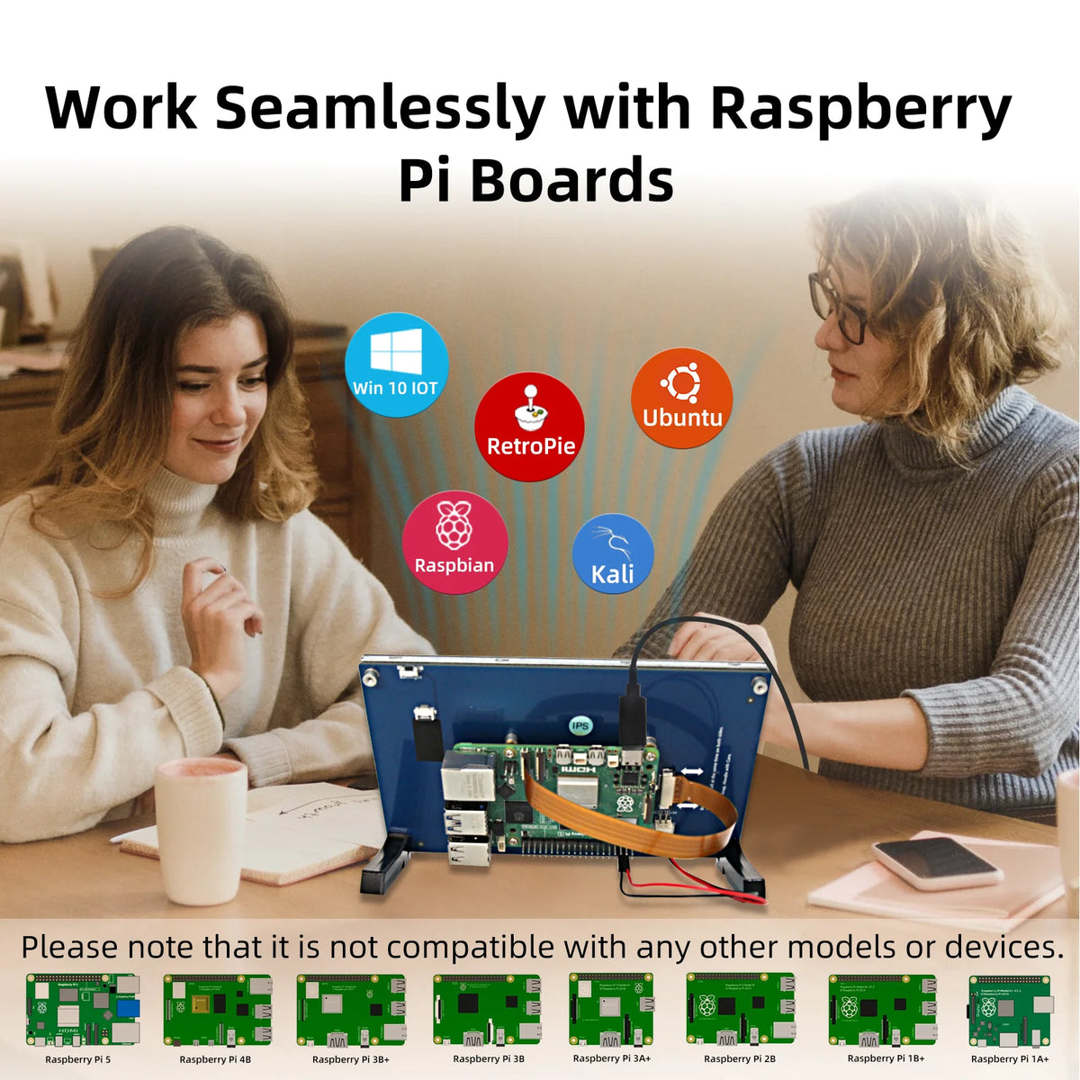 IPistBit 4.3/5/7 Inch DSI Touch Screen LCD Display Portable Capacitive Touchscreen Monitor 800x480 for Raspberry Pi 5 4 3 3B+ 2
