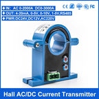 Split hall effect AC/DC current transmitter open loop current transducer sensor 4-20mA output 0-100A, 0-200A, 0-500A, 0-1000A