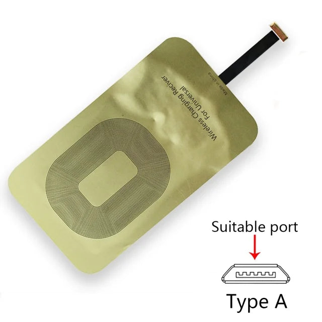 Type C Micro USB Universal Wireless Charging Receiver for Samsung Redmi Note iPhone 5S  6 7 SE Android Wireless Charger Adapter