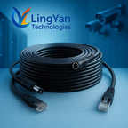 BNC Video + DC Power Extension Cable 5-50M | Outdoor 2-in-1 Coax Cable for CCTV DVR AHD TVI CVI Camera System