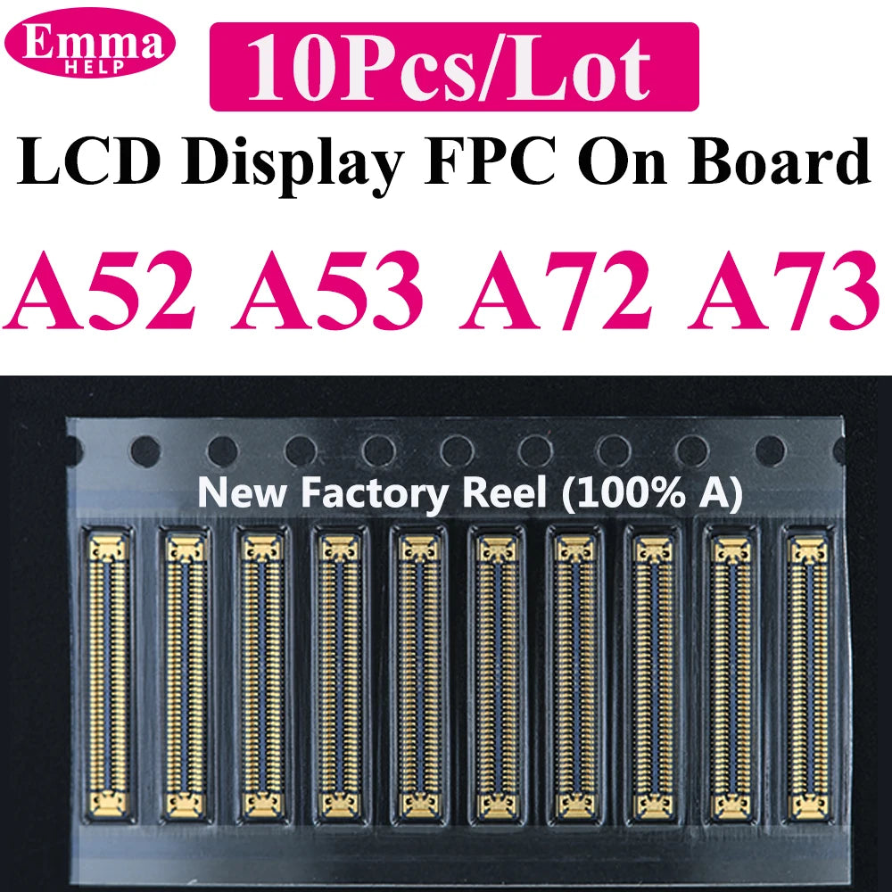 10pcs Connector FPC LCD Screen Motherboard For Samsung A15 A55 A35 A25 A05 A54 A34 A24 A14 A04  Display FPC On Board  78pin