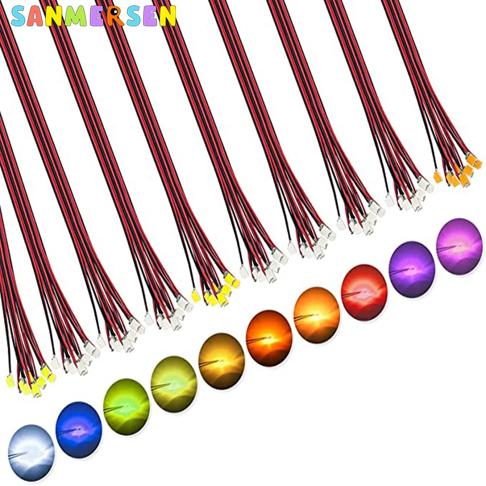 0402 0603 SMD Lamp Wired Micro Led Pre-Soldered Micro Litz Wired Chip 30cm 3V Railway Model Scenes 50pcs/Lot
