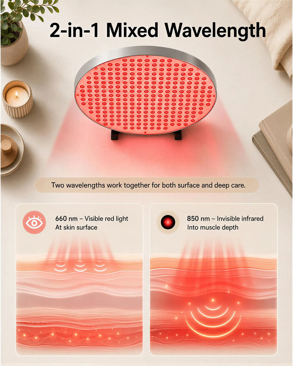 250 LED Red Light Therapy Panel 660nm 850nm Near Infrared Light 1:1 Dual Wavelength Full Body Lamp with Adjustable Stand Hands Free Home Wellness Skin Care Muscle Recovery Support for Back Neck Shoulder Legs Men Women Pets