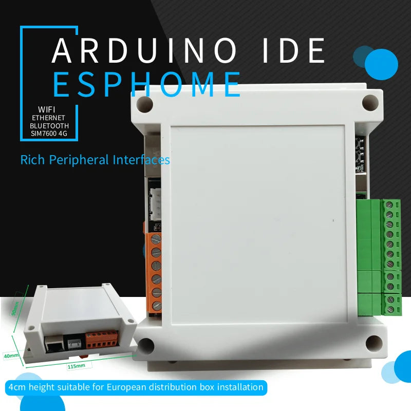 HKL-EA2 Bulk Wholesale Pricing SIM7600 4G Module RS485 DS18B20 Detection Beeping Alarm 2 NPN Input 2 Relay Output IIC Expansion