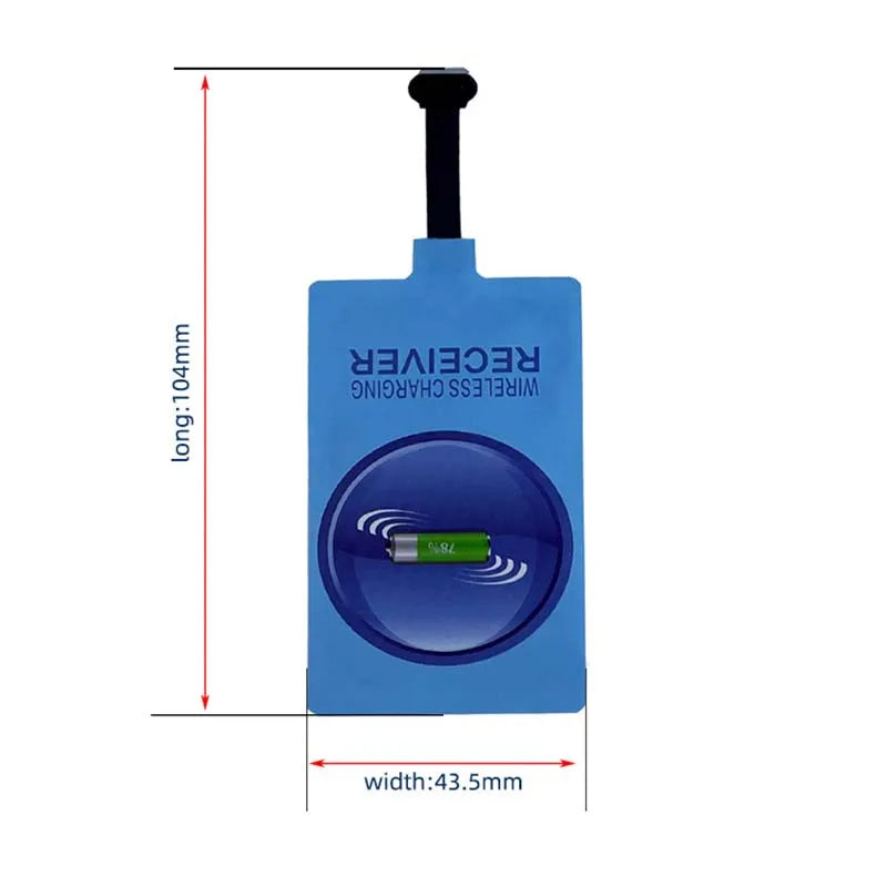 5V 1A Wireless Charging Receiver For iPhone 7 6s Plus 5s Type C Wireless Adapter Coil For Samsung Huawei Xiaomi
