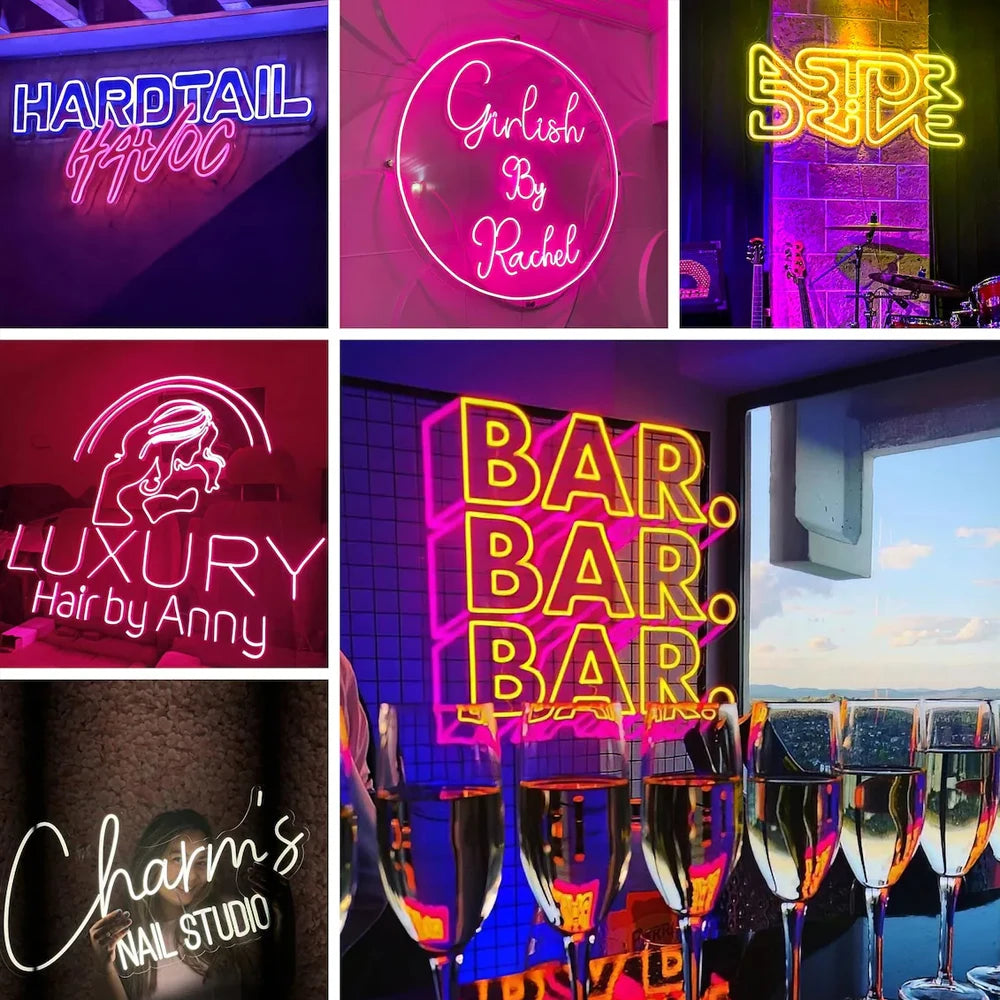 Custom Neon Sign Private Dimmable LED Light for Family Birthday Bar Wedding Party Company Business Logo Neon Sign Night Lights