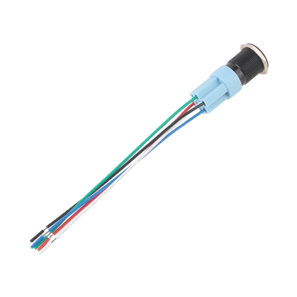 1pc 16mm/19mm Metal push button Switches for car trunk Momentary/latching 12V base 1NO 1NC with sockets