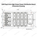 1PCS High Current QS8M Power Distribution Board Anti Interference Centralized Load Supply XT90 XT30 Multi Output PDB Module