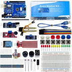 Electronic Basic Starter Kit for arduino Uno R3, Sound sensor, Water level, DHT11, LED,400hole Breadboard, Dupont, Atmelmage328P