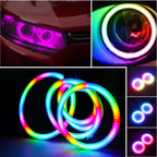 COB LED Ring 5V/12V WS2812 RGB Light Individually Addressable with Built-in IC Compatible with WS2811 27/48/74/96/120mm for Car