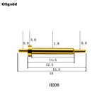 5pcs Pogo Pin Connector Pogopin Battery Spring Loaded Contact SMD Needle PCB 2 3 4 5 6 7 8 9 10 12 14 MM Test Probe H021 - H040