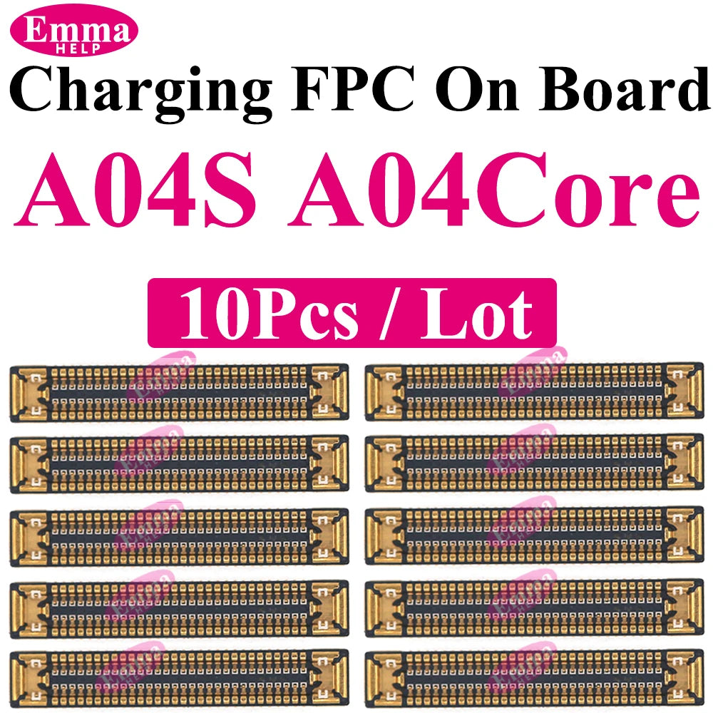 10pcs Original Charging Port FPC Connector For Samsung A04 A05 A14 A15 A24 A25 A34 A35 A52 A53 A54 A55 Mainboard Flex Clip