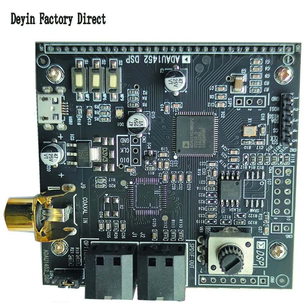 6 Inputs and 8 Outputs Decoding Board Audio and Video Development Board ADAU1452 DSP CS42448 Audio Module 48-192 Sampling Rate W
