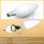 6Pcs  led Light bulb E14 E27 LED Lamp Indoor Warm Cold White Light 3W 6W 9W 12W 15W 220V LED Candle Bulb Home Decor Chandelier