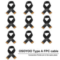 OSOYOO Ribbon Flex Extension 15Pin 1mm Pitch Set 8inch/200mm for Raspberry Pi, Cover Film High Precision Anti-Interference Flex