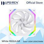 UPSIREN ZF-120 Computer Chassis Fan 12cm ARGB 4 Pin PWM Quiet Cooling Fan 12V Large Air Volume 45CFM/600-1500RPM