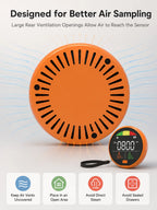 Fabisense PTH-21C Portable NDIR CO2 Detector with Temperature Humidity Carbon Dioxide Monitor for Home Office Car RV