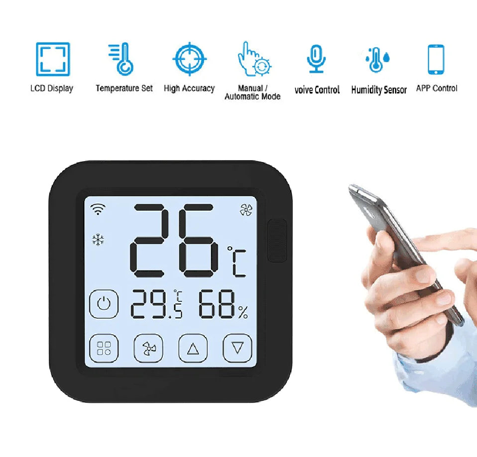 Thermometer Hygrometer With Tuya Temperature Humidity Sensor and AC Remote Backlight Support Work With Yandex Alexa SmartLife