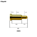 5pcs Pogo Pin Connector Pogopin Battery Spring Loaded Contact SMD Needle PCB 2 3 4 5 6 7 8 9 10 12 14 MM Test Probe H021 - H040