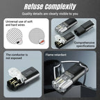 80PCS Plug-In Quick Wire Connectors Reusable Terminal Block Set, Lever Lock Electrical Cable Connectors, 30x 1-Pin & 50x 2-Pin Splicing Connectors for Solid & Stranded Wires, DIY Home Wiring