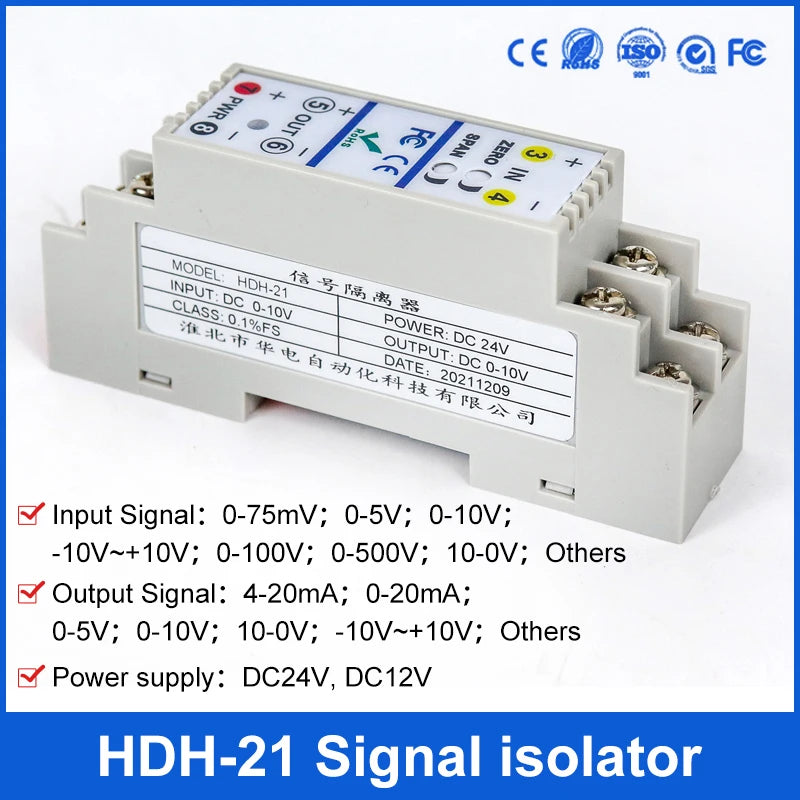4-20mA To 0-10V Active Passive Signal Isolator Current Voltage Signal Converter