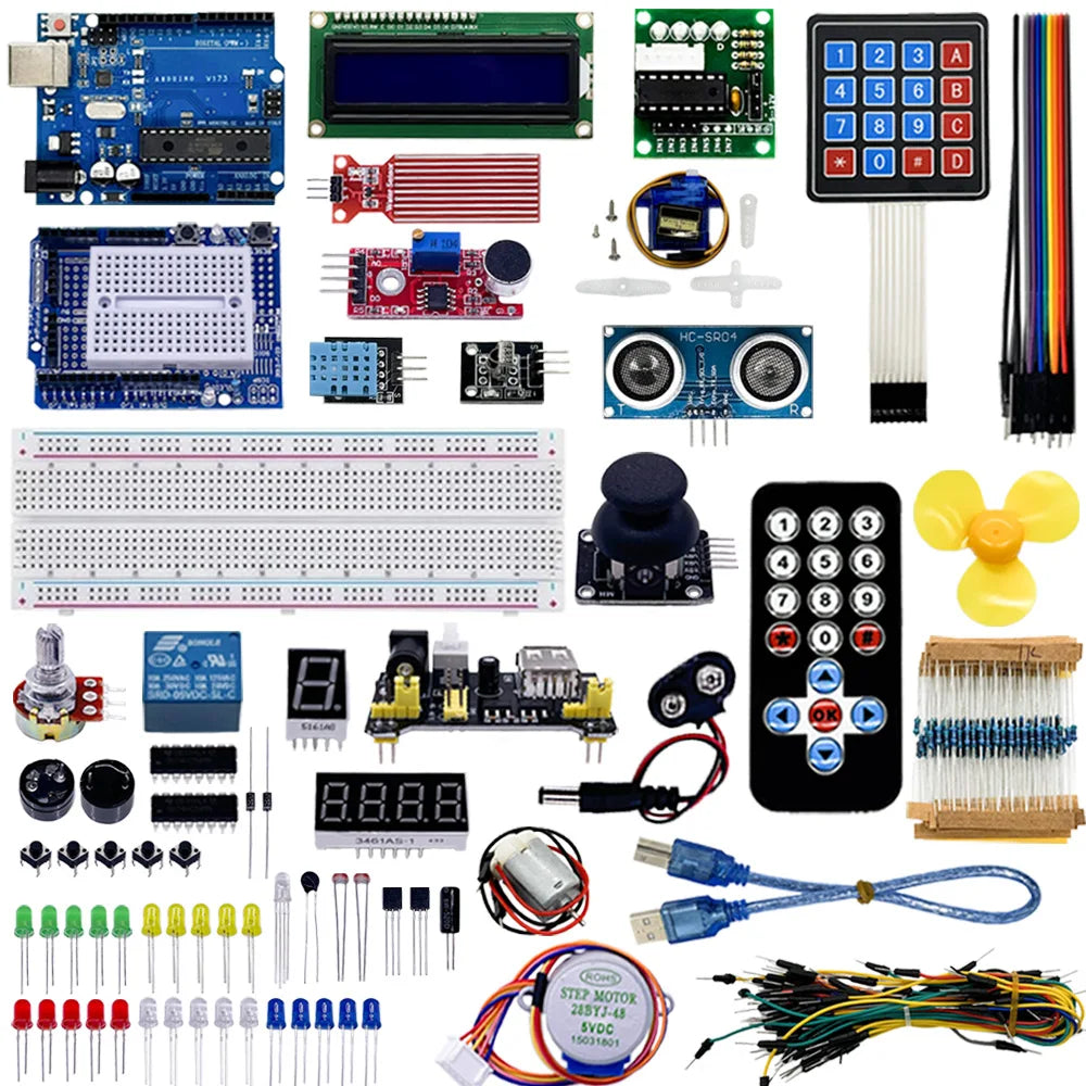 Electronic Starter Kit RFID Upgrade Kit for arduino R3 board 830-Hole Breadboard Super Starter Learning Kit for ATmega328P