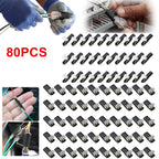 80PCS Plug-In Quick Wire Connectors Reusable Terminal Block Set, Lever Lock Electrical Cable Connectors, 30x 1-Pin & 50x 2-Pin Splicing Connectors for Solid & Stranded Wires, DIY Home Wiring