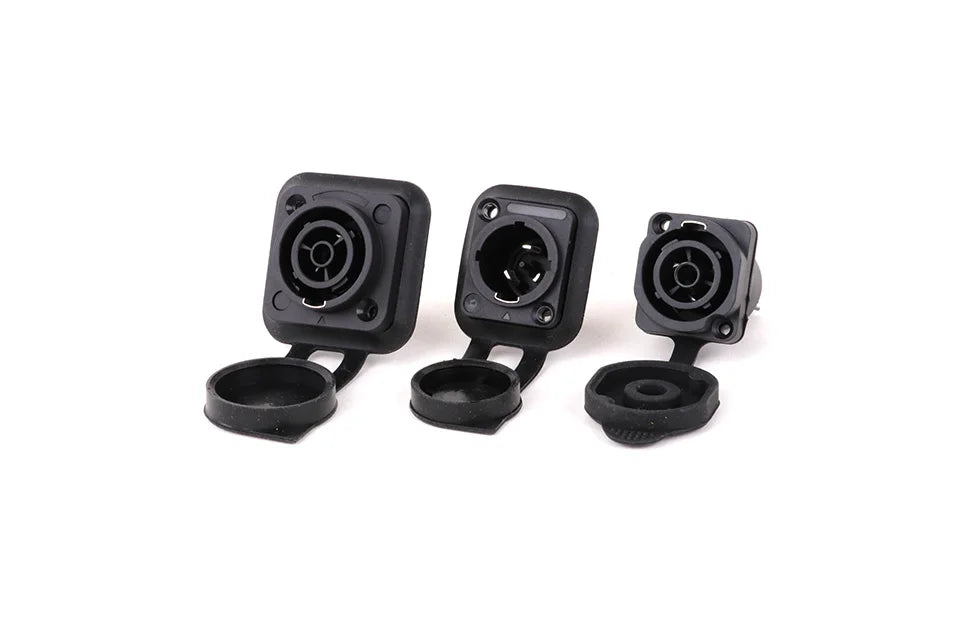 10pcs IN/OUTput 3Pin Waterproof PowerCON True Connector Female Jack,NAC3FX-W Power Female Socket IP65 PowerCon Chassis Connector