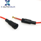 X Autohaux 5/10pcs 5*20MM Glass Tube Fuse Holder Screw Type Quick Blow 5X20MM Fuses 22AWG Wire 250V Car Accessories Auto Parts