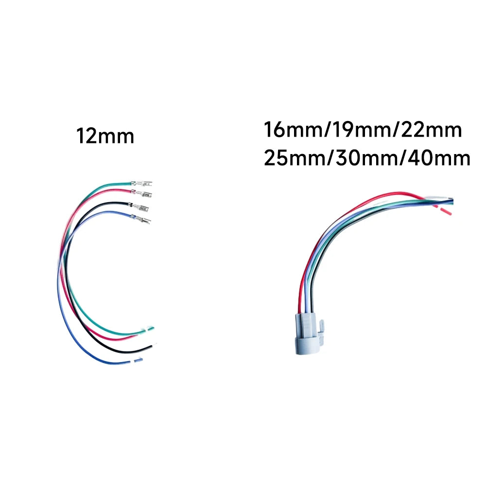 Extended Head 12mm 16mm 19mm 22mm metal push button switch on off power LED light Waterproof circle 3v 6v 12v 24v 110v 220v ip65