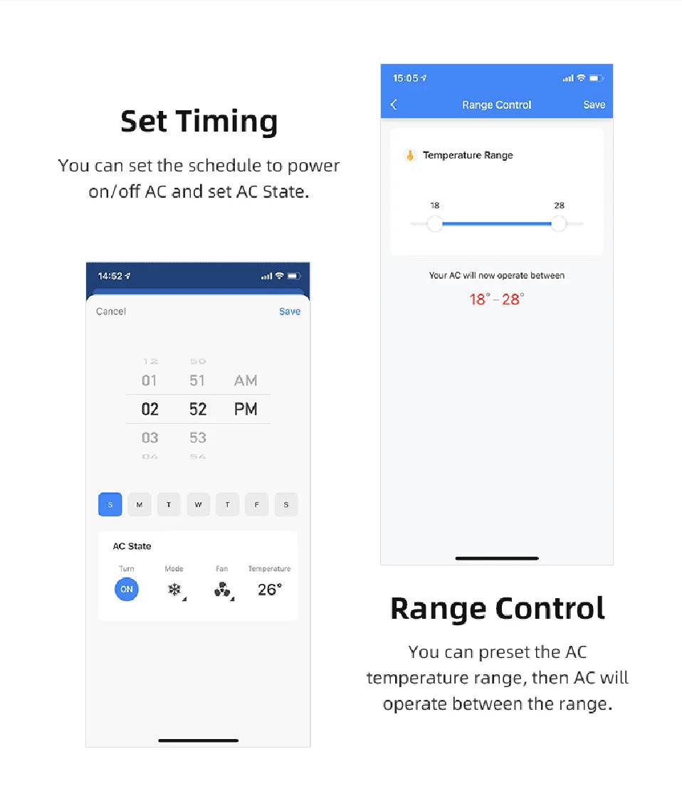 Thermometer Hygrometer With Tuya Temperature Humidity Sensor and AC Remote Backlight Support Work With Yandex Alexa SmartLife