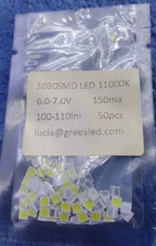 50PCS 100PCS Biggest LED Chip LED Backlight  3030 6 V 2W 1W 3V 1.5W Cool White Cold White For LCD TV Repair