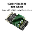 2X150W Bluetooth BT Amplifier Board Bass Enhancement EQ Adjustment Audio Amplifier Module with APP Tuning for DIY Car Audio