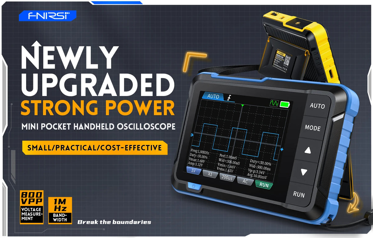 FNIRSI DSO-152 DSO-153 DSO510 Handheld Digital Oscilloscope 200KHz/1MHz/10MHz Bandwidth