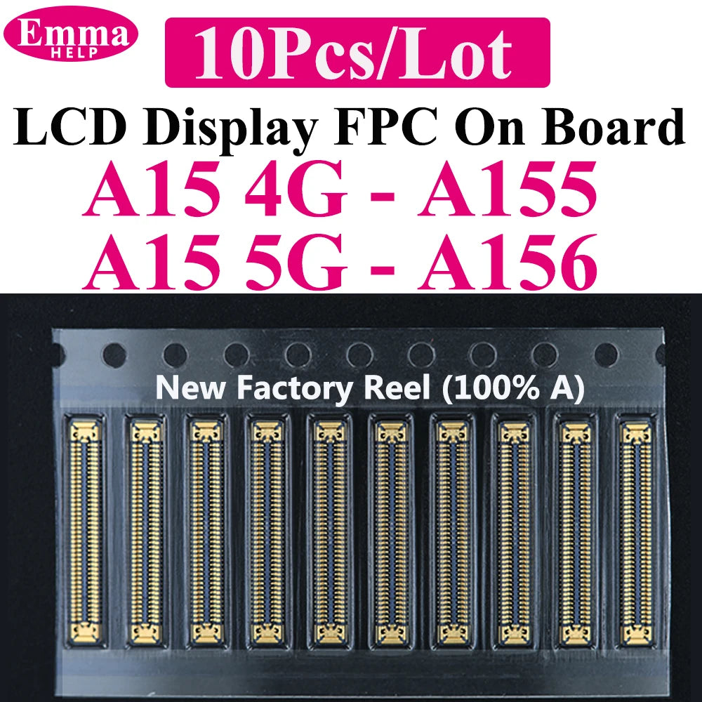 10pcs Connector FPC LCD Screen Motherboard For Samsung A15 A55 A35 A25 A05 A54 A34 A24 A14 A04  Display FPC On Board  78pin