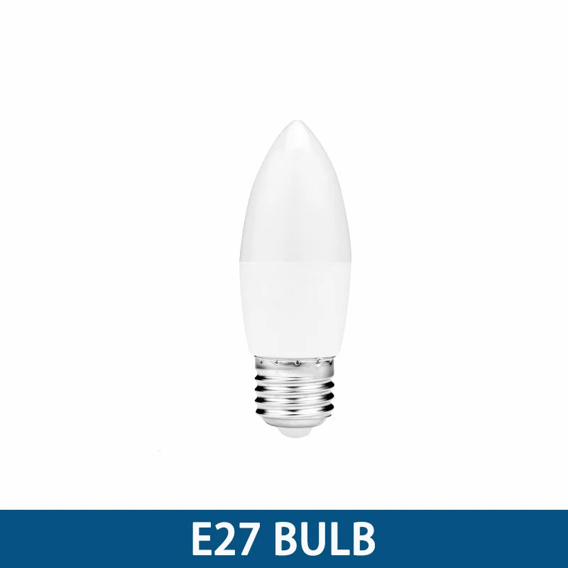 6Pcs  led Light bulb E14 E27 LED Lamp Indoor Warm Cold White Light 3W 6W 9W 12W 15W 220V LED Candle Bulb Home Decor Chandelier