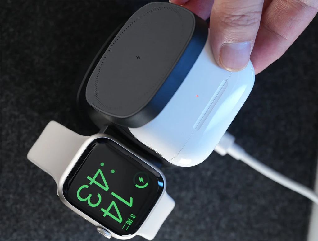 Magnetic 3 in 1 Wireless Charger For iPhone 17 16 15 14 13 12 Fast Charging Station for Apple Watch 10 9 8 7 6 5 Airpods 2 3 Pro