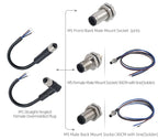 M5 IP67 Sensor Aviation Plug 3 4 Pin Male/female Cable PVC 1M Straight/Angled Waterproof Molded Connector