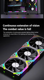 UPSIREN ZF-120 Computer Chassis Fan 12cm ARGB 4 Pin PWM Quiet Cooling Fan 12V Large Air Volume 45CFM/600-1500RPM