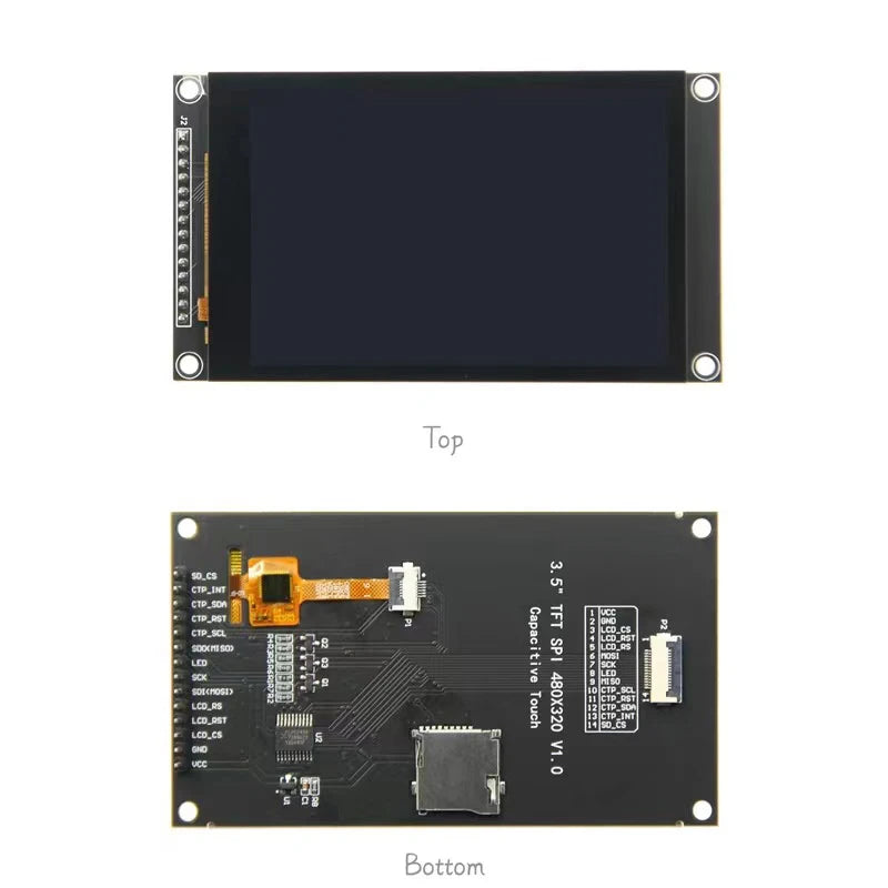 3.5 Inch IPS LCD Module TFT SPI Capacitive Touchscreen Display 3.5" 480x320 ST7796 Screen for Mega2560/C51/STM32/ESP32/Arduino