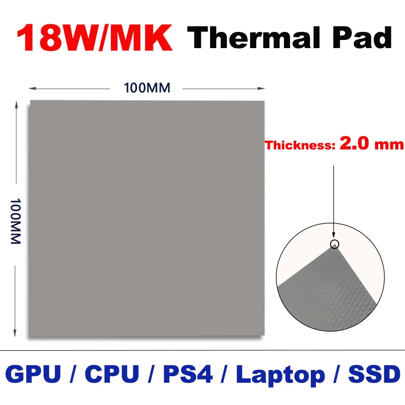22W/mk 3.0mm Heat Conducting Thermal Pad Computer Laptop GPU VGA Card CPU Heatsink Cooling Conductive Silicone Grease Sheet