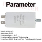 CBB60 Washing Machine Pump Starting Capacitor:4uf,5uf,6uf,8uf,10uf,12uf,14uf,15uf,20uf,25uf,30uf,35uf,40uf,45uf,50uf,60uf 450VAC